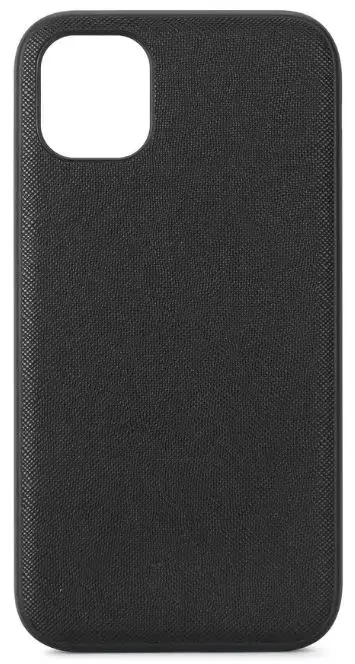 Protectie Spate Meleovo Saffiano Magnetic MLVSFMXIPBK pentru iPhone 11 Pro, placuta metalica integrata (Negru)