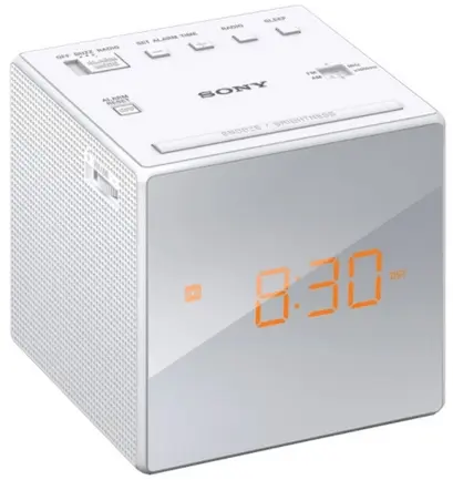 Radio cu ceas Sony ICF-C1W (Alb)