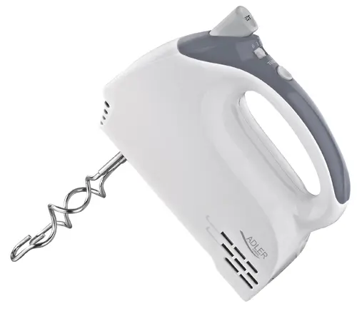 Mixer de mana Adler AD 4201, 300 W, 5 trepte (Alb)