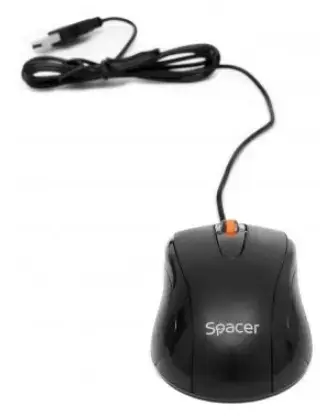Mouse Optic Spacer SPMO-F01, 1000 DPI, USB (Negru)