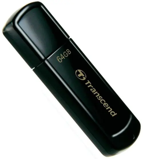 Stick USB Transcend JetFlash 350, 64GB, USB 2.0 (Negru)