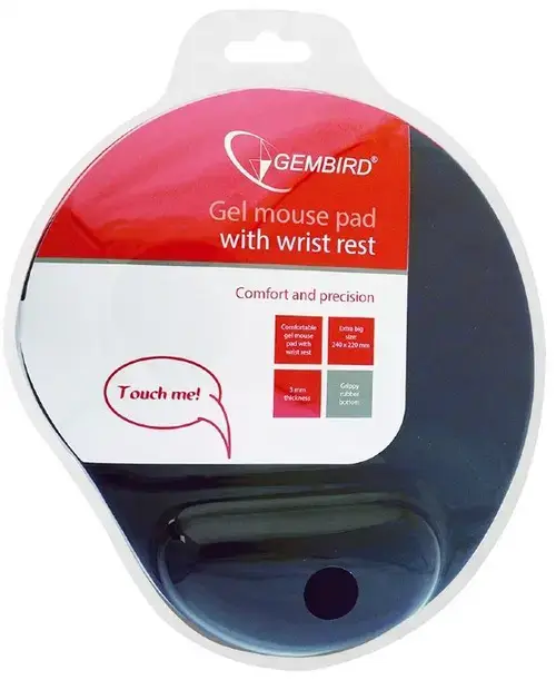 Mouse Pad Gembird MP-GEL-B, Gel, ergonomic (Albastru)