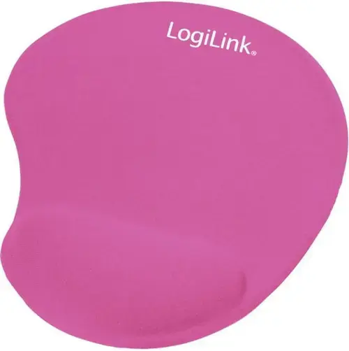 Mouse Pad LogiLink ID0027P, ergonomic cu gel (Roz)