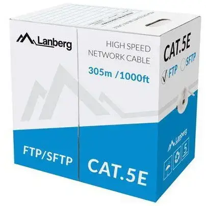 Cablu FTP Lanberg LCF5-10CC-0305-S, CAT.5e, 305 m (Gri)