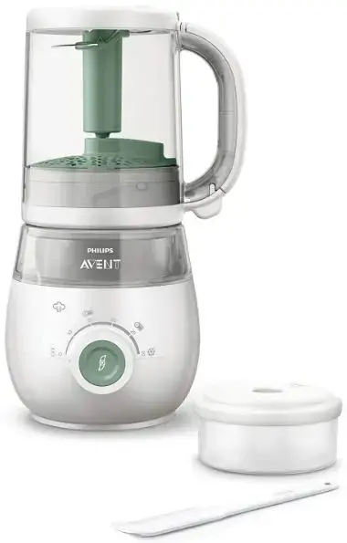 Aparat 4 in1 pentru prepararea hranei bebelusilor Philips Avent SCF885/01, 1 l, 400 W (Alb/Gri)