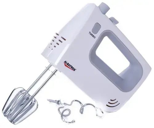 Mixer de mana Albatros MXA300, 300W, 5 viteze (Alb)
