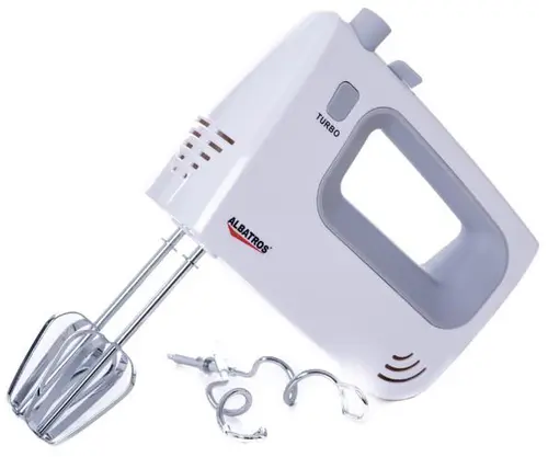 Mixer de mana Albatros MXA300, 300W, 5 viteze (Alb)