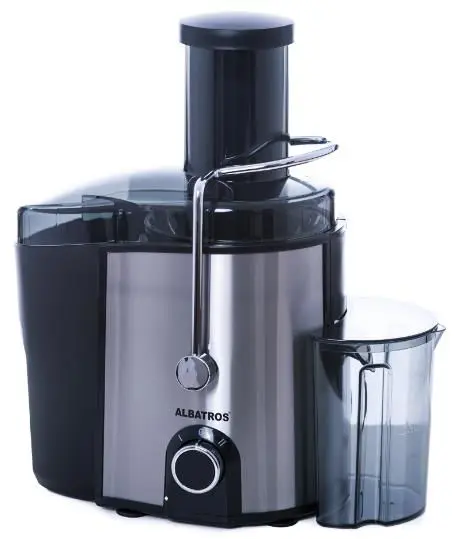 Storcator de fructe si legume Albatros NATUREMIX, 1000W, 2 viteze (Negru/Inox)