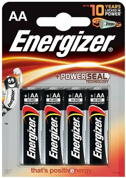 Baterii alcaline AA Energizer 7638900246599, 1.5V, 4 buc
