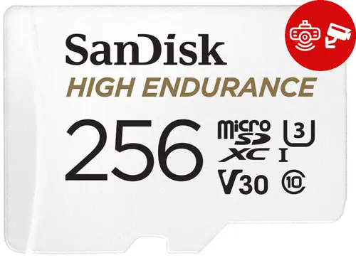 Card de memorie Sandisk High Endurance Video microSDHC, 256GB, Clasa 10, U3, Adaptor microSD