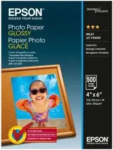 Hartie Foto Epson Glossy, 10x15 cm, 500 coli