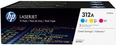 Pachet cu trei tonere HP LaserJet 312A, 3x2700 pagini (Cyan, Galben, Magenta)