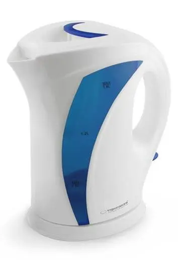Ceainic Electric Esperanza EKK018B, 1.7 l (Alb/Albastru)