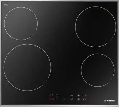 Plita incorporabila Hansa BHCI66306, Vitroceramica, 4 arzatoare, Touch Control (Negru)