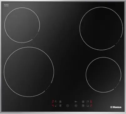 Plita incorporabila Hansa BHCI66306, Vitroceramica, 4 arzatoare, Touch Control (Negru)