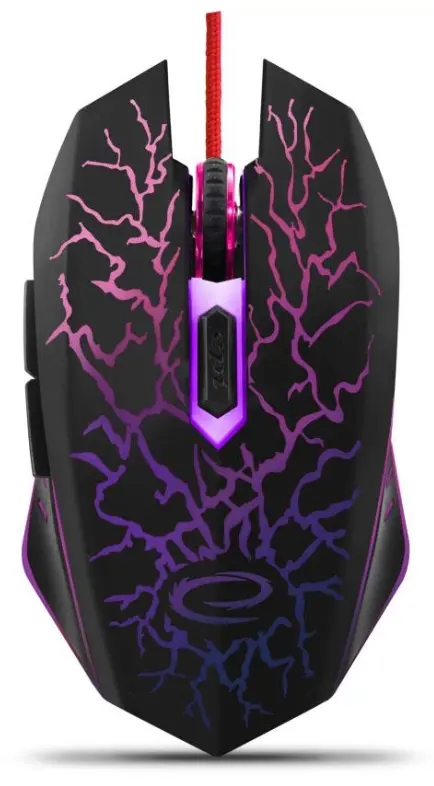 Mouse Gaming Esperanza EGM211R, Optic, 2400 DPI, USB, Iluminat (Negru)
