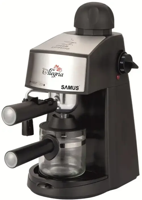 Espressor Samus ALEGRIA, 800 W, 0.24 L (Negru/Argintiu)