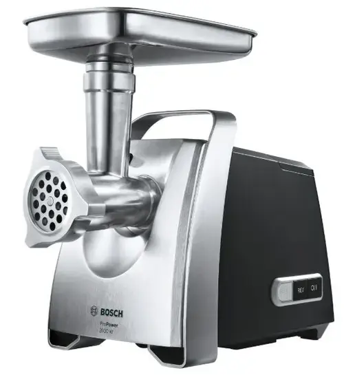 Masina de tocat Bosch MFW68660, 2200 W, 4.3 kg/min, storcator rosii/Kebbe/carnati/razuire/feliere (Negru/Inox)