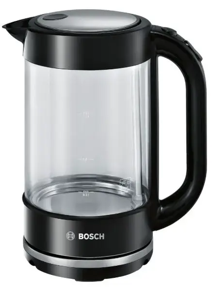 Fierbator apa Bosch TWK70B03, 2400 W, 1.7 l, cana sticla (Negru/Inox)
