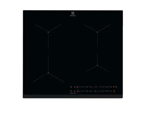 Plita incorporabila Electrolux EIS62443, Inductie, 4 Zone gatit, Conectivitate hota (Negru)