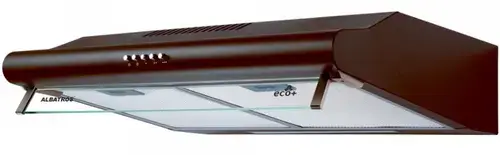 Hota Albatros H10AM ECO+, 49 W, 1 Motor, 204.1 m3/h, Filtru metalic dublu-caseta, 60 cm (Maro)