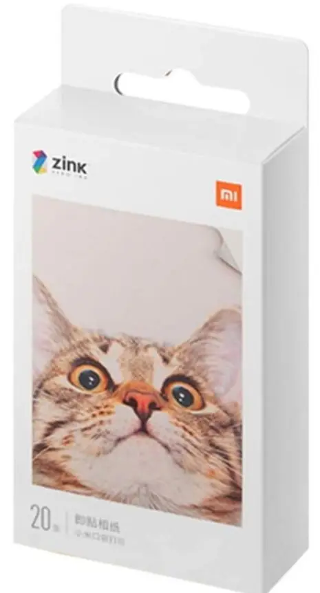 Hartie foto Xiaomi ZINK TEJ4019GL pentru imprimanta foto portabila Mi Photo Printer, 20 coli
