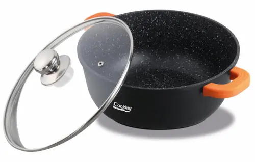 Semioala aluminiu turnat Heinner HR-SCO-A0320A, 20 x 8.5 cm, 2.3 L (Negru)