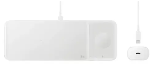Incarcator wireless 3-in-1 Samsung EP-P6300TWEGEU, Fast Charging, 9/7.5/3.5 W (Alb)