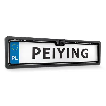 Camera video auto DVR Peiying PY0105, tip placuta inmatriculare, unghi vizualizare 140 grade, waterproof IP67 (Negru)