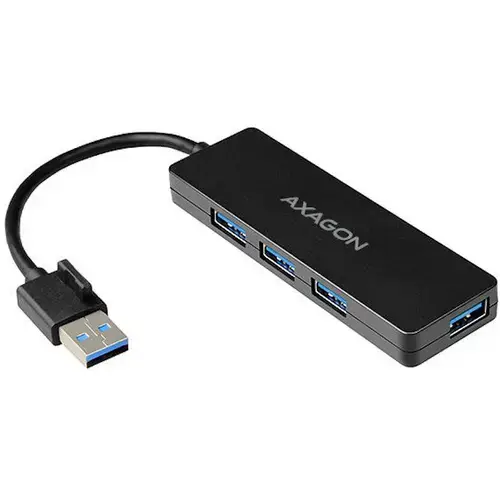 Hub USB AXAGON HUE-G1A SLIM, USB 3.0 x4 (Negru)