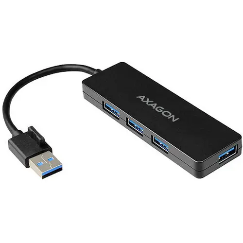 Hub USB AXAGON HUE-G1A SLIM, USB 3.0 x4 (Negru)