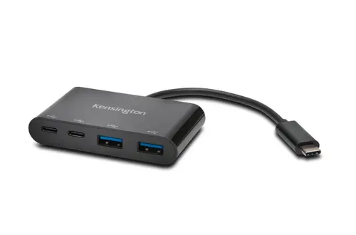 HUB USB KENSINGTON K39124EU, USB 3.0 x 2, USB 3.1 Type C x 2 (Negru)