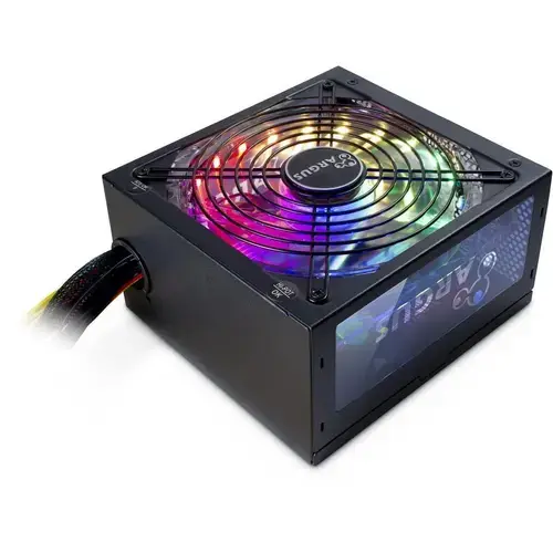 Sursa Inter-Tech Argus RGB-600 II, 80+ Bronze, 600W, iluminare RGB