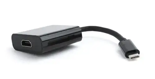 Adaptor GEMBIRD A-CM-HDMIF-01, USB 3.1 Type-C - HDMI, 15cm, 4K UHD/30Hz (Negru)