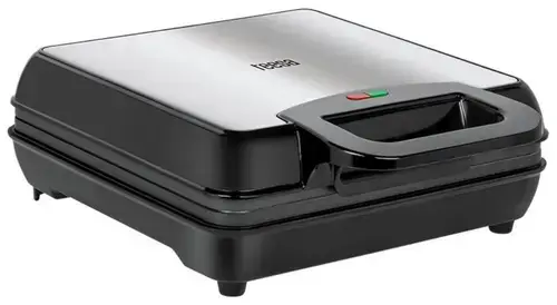 Aparat pentru preparat waffle Teesa TSA3224, 1100 W, 4 felii (Negru/Inox)