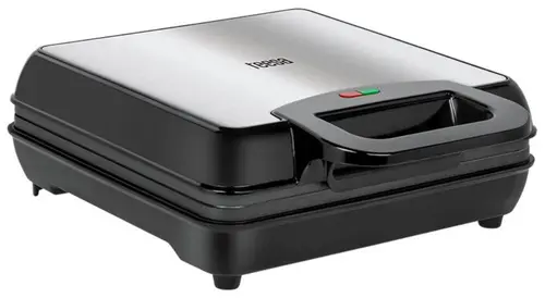 Aparat pentru preparat waffle Teesa TSA3224, 1100 W, 4 felii (Negru/Inox)