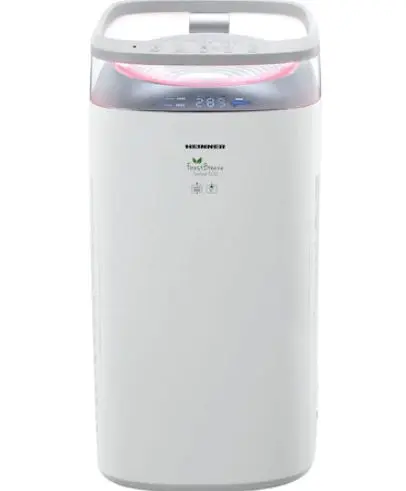 Purificator de aer Heinner HPA-M500, Acoperire pana la 60 mp, Flux de aer 500 m3/h, Sistem dublu purificare (Alb)