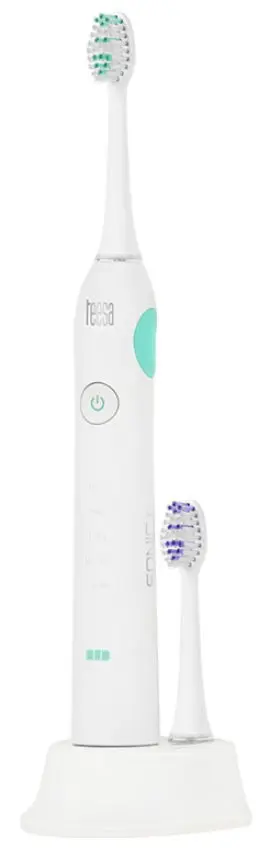 Periuta de dinti electrica Teesa Sonic PRO TSA8011, IPX7, 48.000 pulsatii/min, Cronometru 2 min, 5 Moduri functionare, 2 Capete (Alb/Albastru)