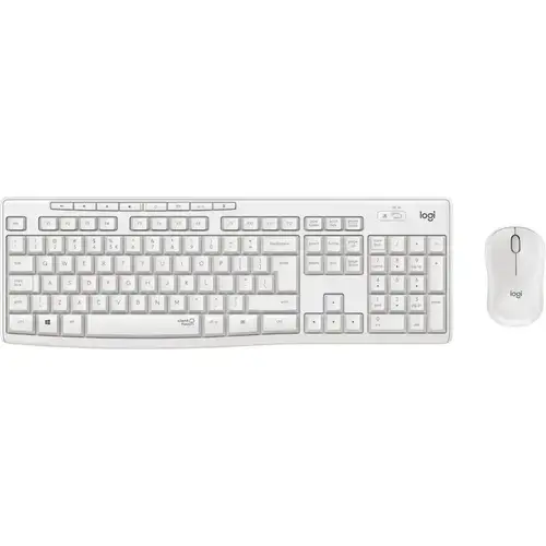 Kit wireless tastatura si mouse Logitech MK295 Silent, US layout, USB (Alb)