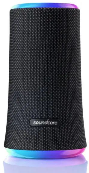 Boxa portabila Anker Soundcore Flare 2, 20W, sunet 360°, Bluetooth 5.0, lumini LED (Negru)