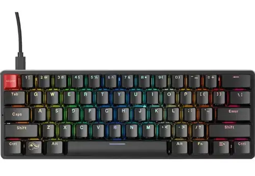Tastatura Glorious PC Gaming Race GMMK Compact Gateron Brown, US, USB, iluminare RGB (Negru)