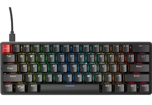 Tastatura Glorious PC Gaming Race GMMK Compact Gateron Brown, US, USB, iluminare RGB (Negru)