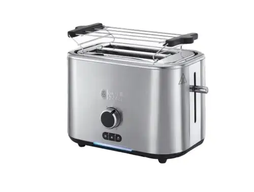 Prajitor de paine Russell Hobbs Velocity 24140-56, 2400 W, 2 felii, Prajire rapida, 11 trepte (Inox)