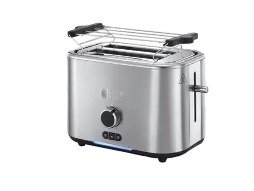 Prajitor de paine Russell Hobbs Velocity 24140-56, 2400 W, 2 felii, Prajire rapida, 11 trepte (Inox)
