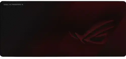 Mouse Pad Gaming ASUS ROG Scabbard II, logo ROG fosforescent, baza cauciucata, cusaturi anti-rupere (Negru/Visiniu)
