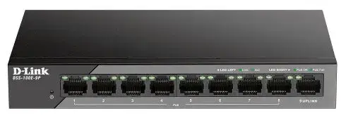 Switch DLink DSS-100E-9P, 9 porturi, PoE