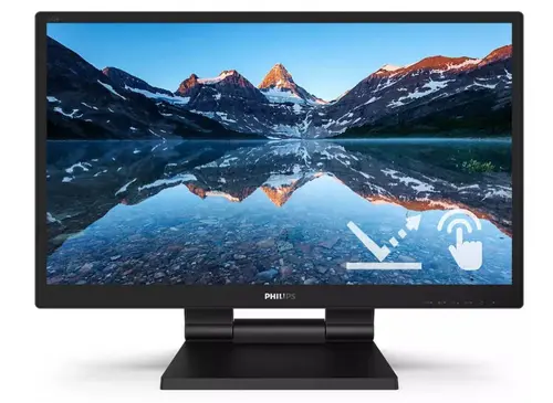 Monitor IPS LED Philips 23.8inch 242B9TL/00, Full HD (1920 x 1080), VGA, DVI, HDMI, DisplayPort, Touchscreen, Boxe (Negru)