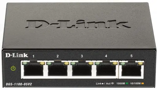 Switch D-Link SMART DGS-1100-05V2, Gigabit, 5 Porturi