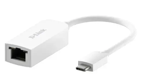 Placa de retea D-Link DUB-E250, USB‑C (Alb)