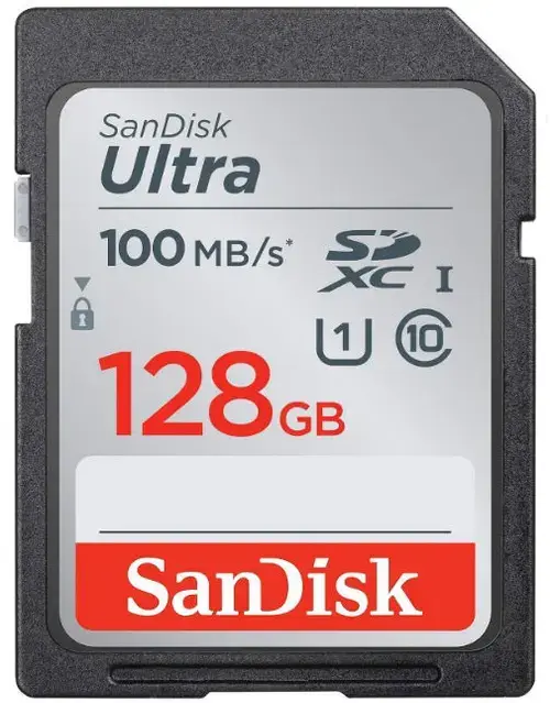 Card de memorie SanDisk Ultra SDXC SDSDUNR-128G-GN3IN, 128GB, UHS-I, Clasa 10
